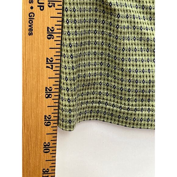 Bobby Jones Collection Men's XL Green Geo Print Short Sleeve 3 Button Golf Polo - Picture 7 of 9